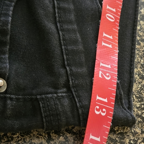 Eunina Juniors' Size 3 w26 Black Denim Skinny Leg Jeans Lo Rise Made in USA - Picture 12 of 16